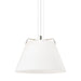 Devin Pendant in Polished Nickel/White