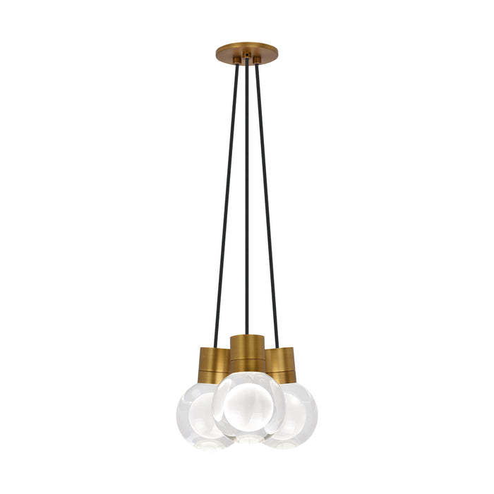 Mina 3-Light Pendant in Aged Brass