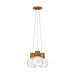 Mina 3-Light Pendant in Aged Brass