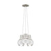 Mina 3-Light Pendant in Satin Nickel