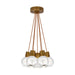 Mina 7-Light Pendant in Aged Brass