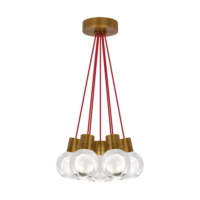 Mina 7-Light Pendant in Aged Brass