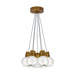 Mina 7-Light Pendant in Aged Brass