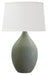 Scatchard 24.5 Inch Stoneware Table Lamp in Celadon with White Linen Hardback