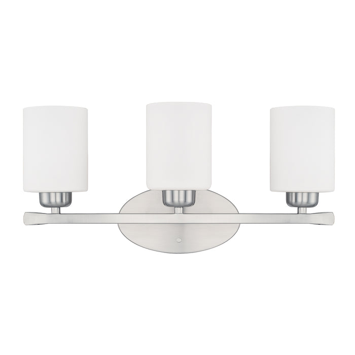 Dixon Three Light Vanity in Brushed Nickel