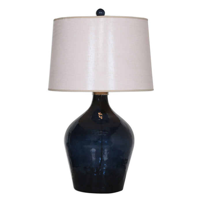 Uttermost's Lamone Blue Glass Lamp