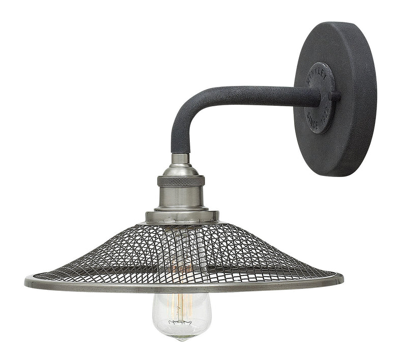 Rigby Single Light Sconce in Aged Zinc