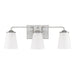 Braylon Three Light Vanity in Brushed Nickel