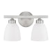 Jameson Two Light Vanity in Brushed Nickel