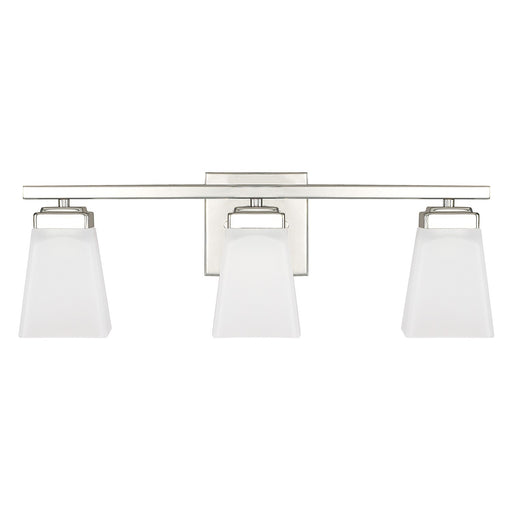 Baxley Three Light Vanity in Polished Nickel