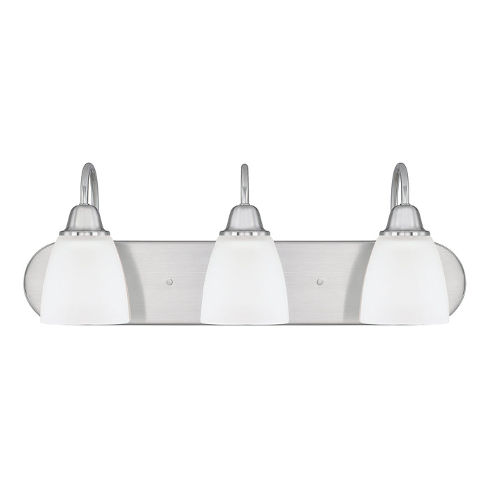 Trenton Three Light Vanity in Brushed Nickel