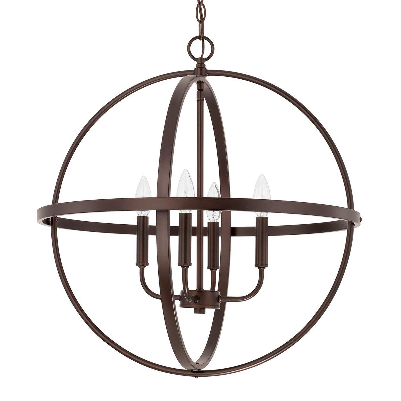 Hartwell Four Light Pendant in Bronze