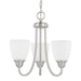 Trenton Three Light Chandelier in Brushed Nickel