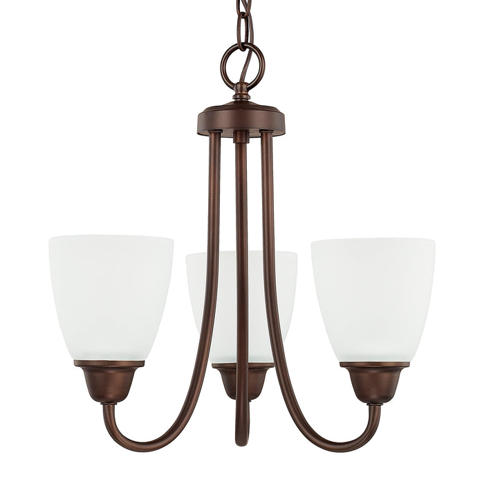 Trenton Three Light Chandelier in Bronze