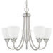 Trenton Five Light Chandelier in Brushed Nickel