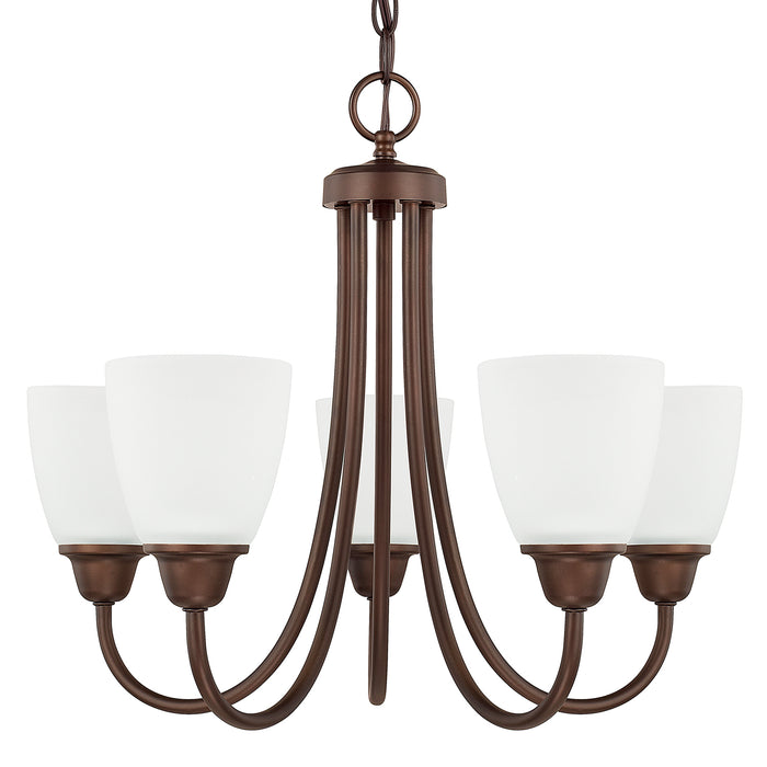 Trenton Five Light Chandelier in Bronze