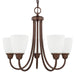 Trenton Five Light Chandelier in Bronze