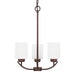 Dixon Three Light Chandelier in Bronze