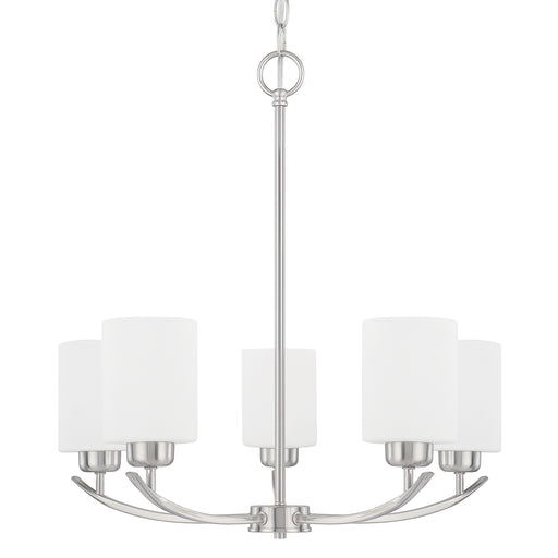 Dixon Five Light Chandelier in Brushed Nickel