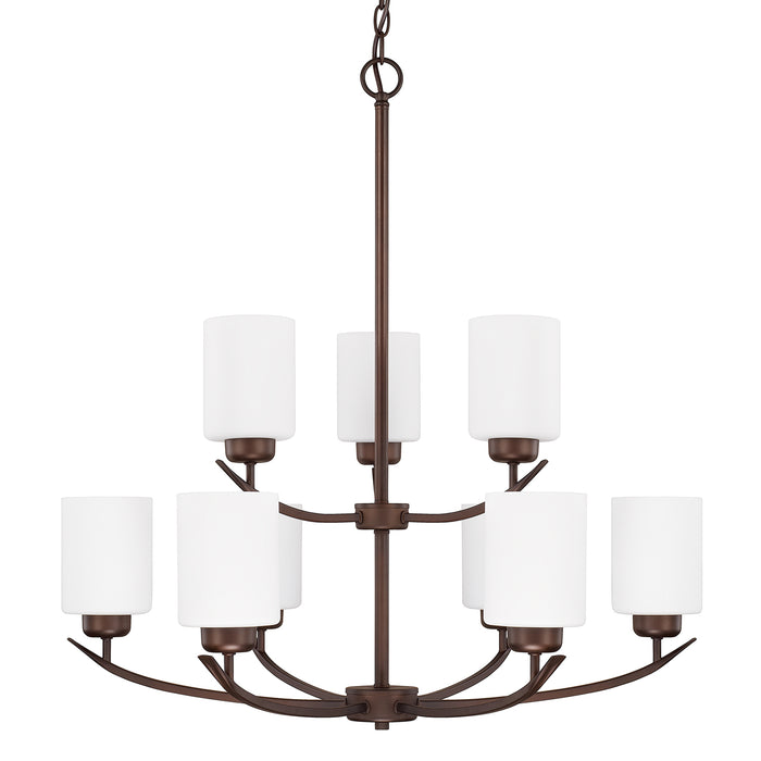 Dixon Nine Light Chandelier in Bronze