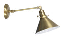 Otis Industrial Wall Lamp-Direct Wire Only in Antique Brass