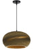 60W Landen Kraft Paper/Cardboard Single Light Pendant In Satin Black - Lamps Expo