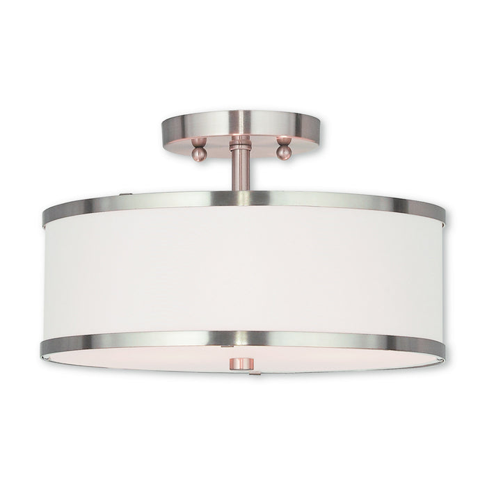 Park Ridge 2 Light Ceiling Mount in Brushed Nickel