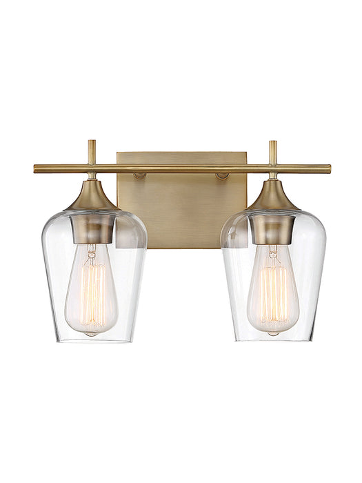 Octave 2-Light Bath Vanity in Warm Brass