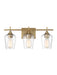 Octave 3-Light Bath Vanity in Warm Brass