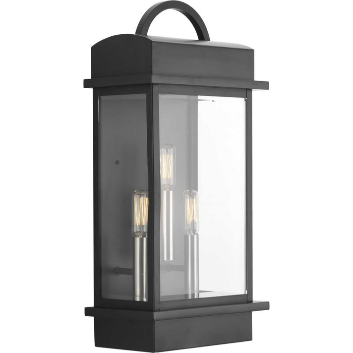 Santee 3-Light Large Wall-Lantern in Black