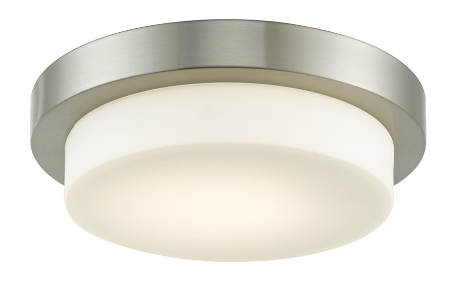 Step LED Flushmount in Brushed Nickel/Bronze, Chrome