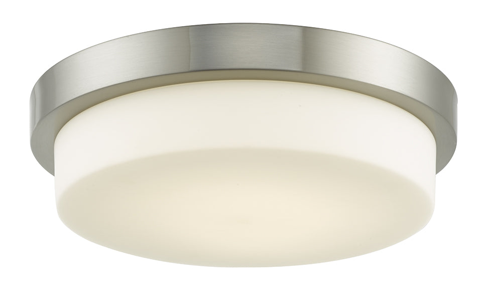 Step LED Flushmount in Brushed Nickel/Bronze, Chrome