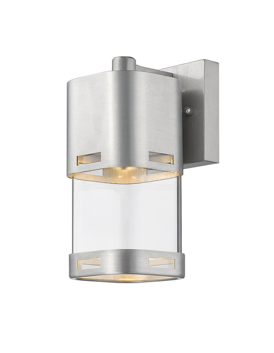 Lestat 1 Light Outdoor Wall Light in Brushed Aluminum