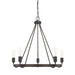 Tanner Five Light Chandelier in Bronze