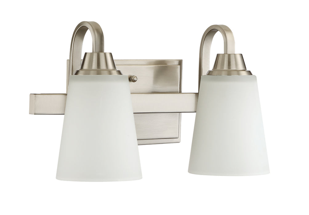 Grace 2-Light Vanity Light in Brushed Polished Nickel