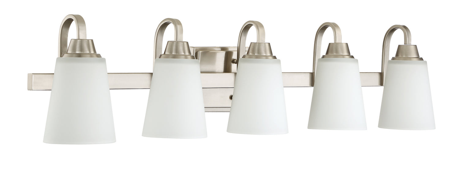 Grace 5-Light Vanity Light in Brushed Polished Nickel