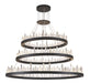 Malta 128-Light Chandelier in Satin Dark Grey with Clear Royal Cut Crystal