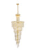 Spiral 28-Light Chandelier in Gold with Clear Royal Cut Crystal