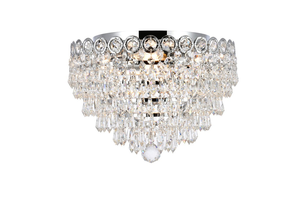 Century 4-Light Flush Mount in Chrome with Clear Royal Cut Crystal