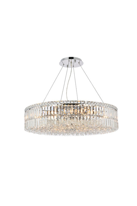 Maxime 18-Light Chandelier in Chrome with Clear Royal Cut Crystal