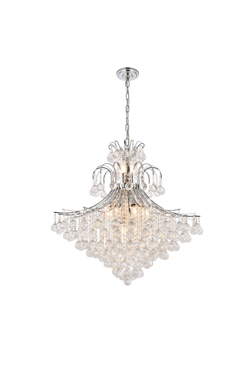 Toureg 15-Light Chandelier in Chrome with Clear Royal Cut Crystal