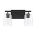 Greyson Two Light Vanity in Matte Black