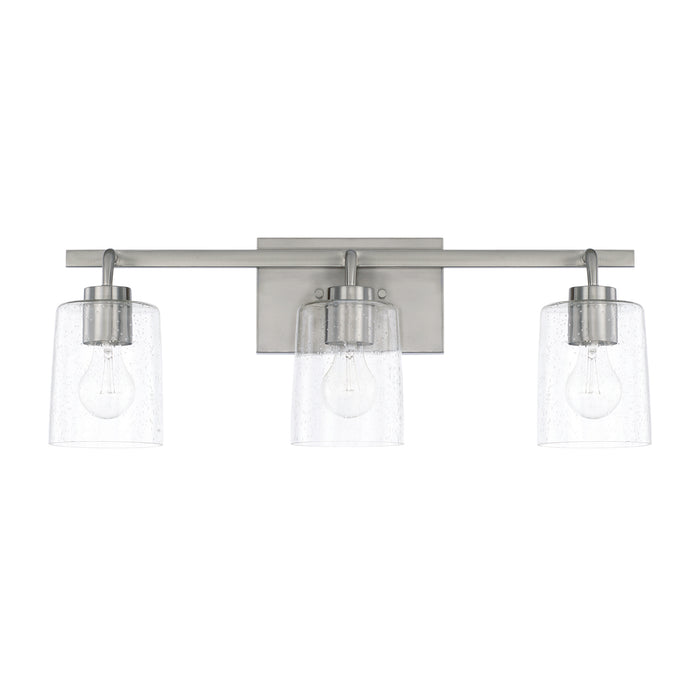 Greyson Three Light Vanity in Brushed Nickel