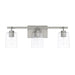 Greyson Three Light Vanity in Brushed Nickel