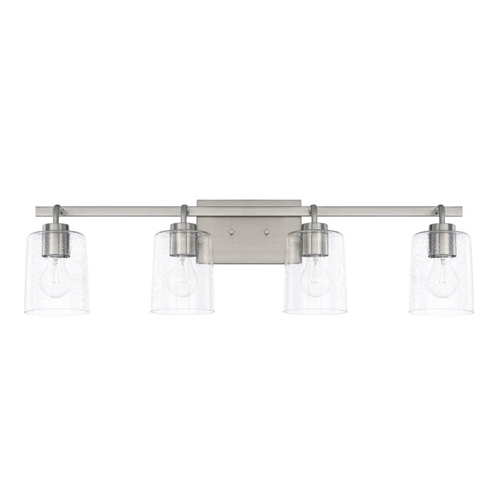 Greyson Four Light Vanity in Brushed Nickel