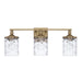 Colton Three Light Vanity in Aged Brass