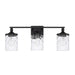 Colton Three Light Vanity in Matte Black