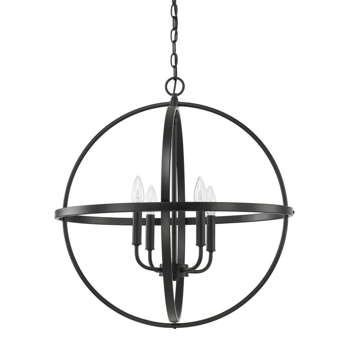 Hartwell Four Light Pendant in Matte Black