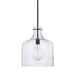 Crawford One Light Pendant in Matte Black