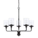 Colton Five Light Chandelier in Matte Black